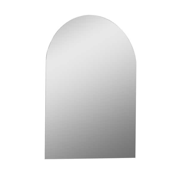 Rita Mini 21 in. W x 28 in. H Arched Top Frameless Wall Mount Bathroom Vanity Mirror with Polished Edge