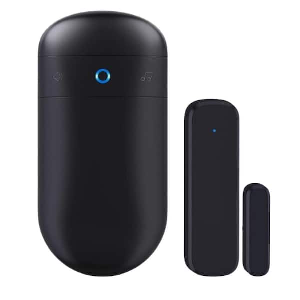 Vrbgify Wireless Plug-in Door Chime, Door Sensor Chime with Adjustable Volume, Easy Installation, 400ft Range, 52 Chimes, Black