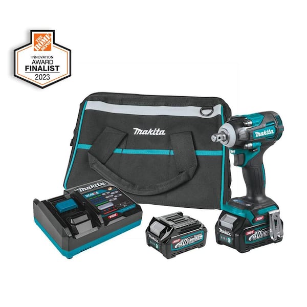 Makita 40V Max XGT Brushless Cordless 4-Speed 1/2 in. Impact Wrench Kit w/Friction Ring Anvil, 2.5Ah
