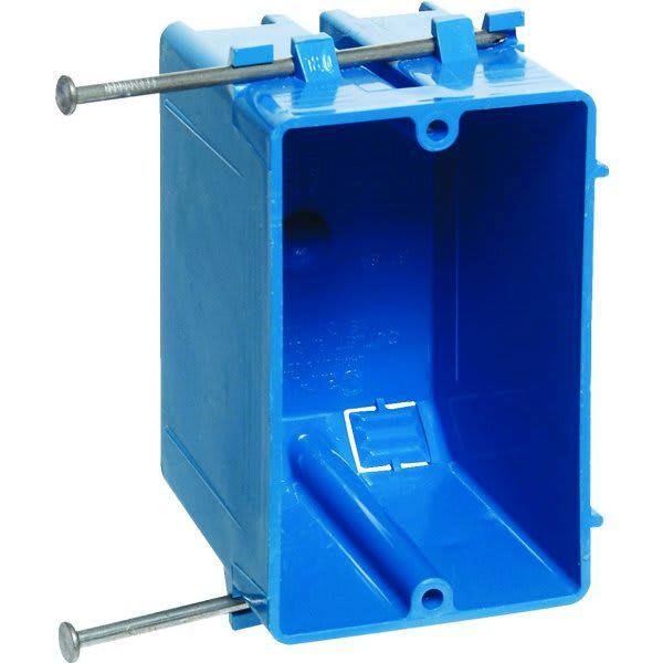 Working Switch Box Generic 1-Gang 18 cu. in. Blue PVC New Work Electrical Switch and ...