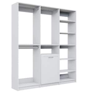 MODULAR CLOSETS Alto Laundry Room 72 in W White Shaker Double Hang