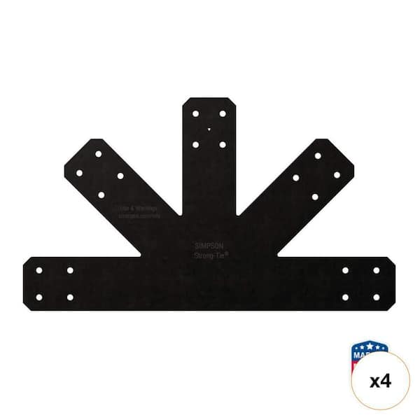 Outdoor Accents Avant Collection 12:12 Pitch ZMAX Black Powder-Coated Gable Plate
