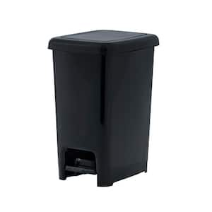 Dropship 10.5 Gallon Trash Can, Plastic Slim Step On Kitchen Trash