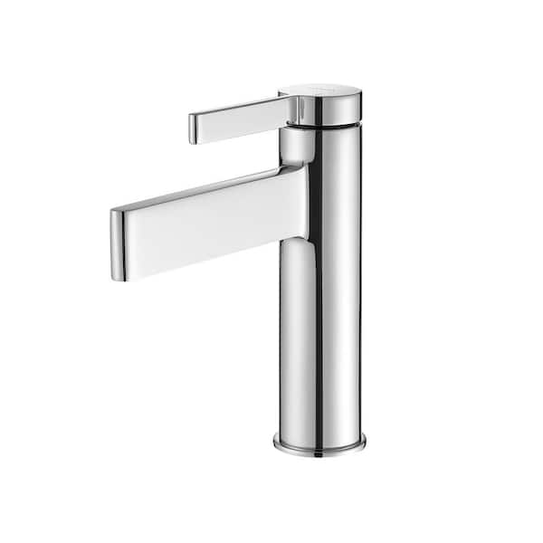 ROSWELL Oviedo Single Low Handle Single Hole Bathroom Faucet in Chrome