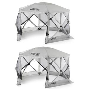Quick Set Escape Portable Camping Tent Canopy Shelter, Gray (2 Pack)