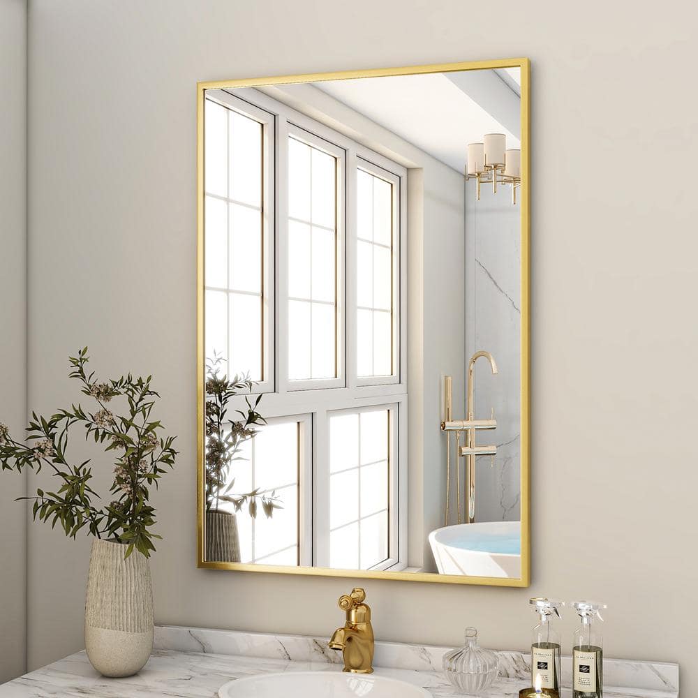 XRAMFY 24 in. W x 36 in. H Rectangular Aluminum Alloy Framed 