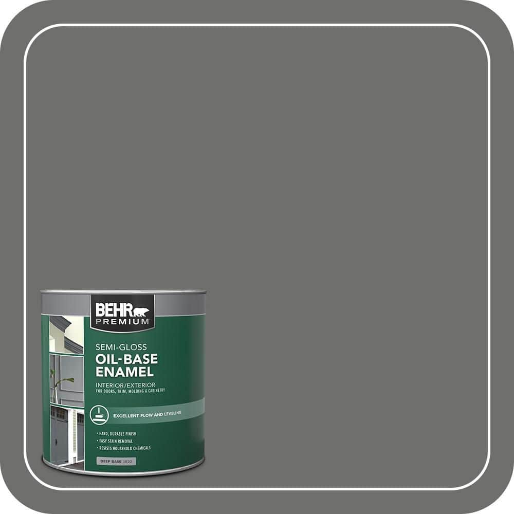 BEHR 1 qt. #HDC-AC-17A Welded Iron Oil-Base Semi-Gloss Enamel Interior ...