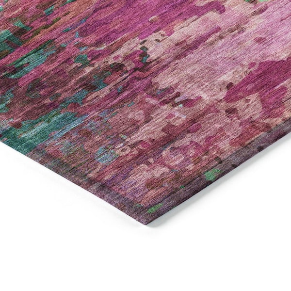 Chantille Machine Washable Indoor/Outdoor Abstract ACN2035 Pink 2 ft. 3 in. x 7 ft. 6 in. Runner Rug
