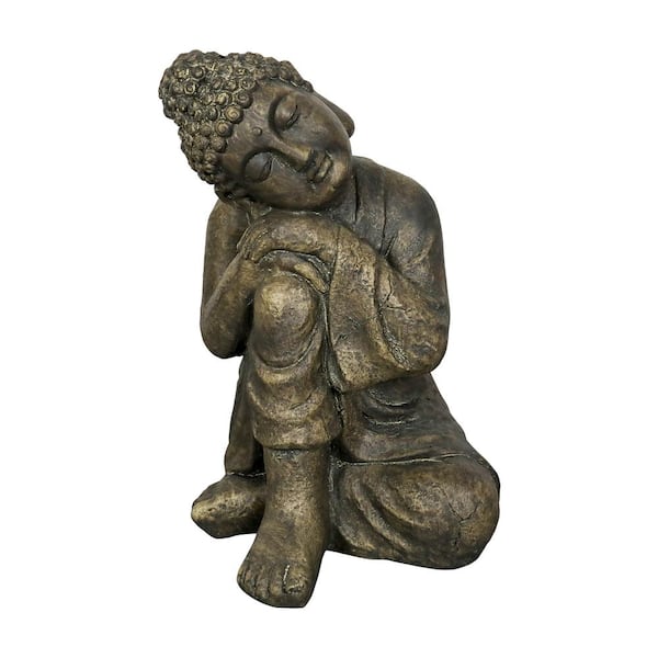 Watnature 16.1 in. Outdoor Buddha Garden Statues- Large Indoor/Outdoor Meditating Buddha Statuary Decor for Outdoors, Garden Patio