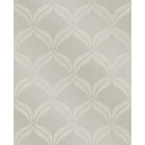 Petals Taupe Ogee Paper Strippable Roll (Covers 56.4 sq. ft.)