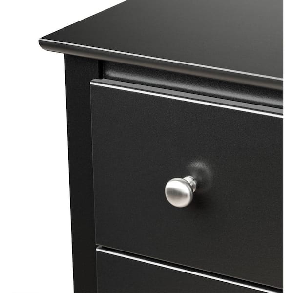 Prepac Sonoma 6 Drawer Black Dresser, Dresser Drawer Hardware Home Depot