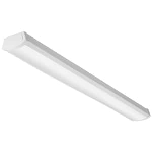 Contractor Select FMLWL 4 ft. 4600 Lumens Integrated LED Dimmable White Low Profile Wraparound Light 4000K