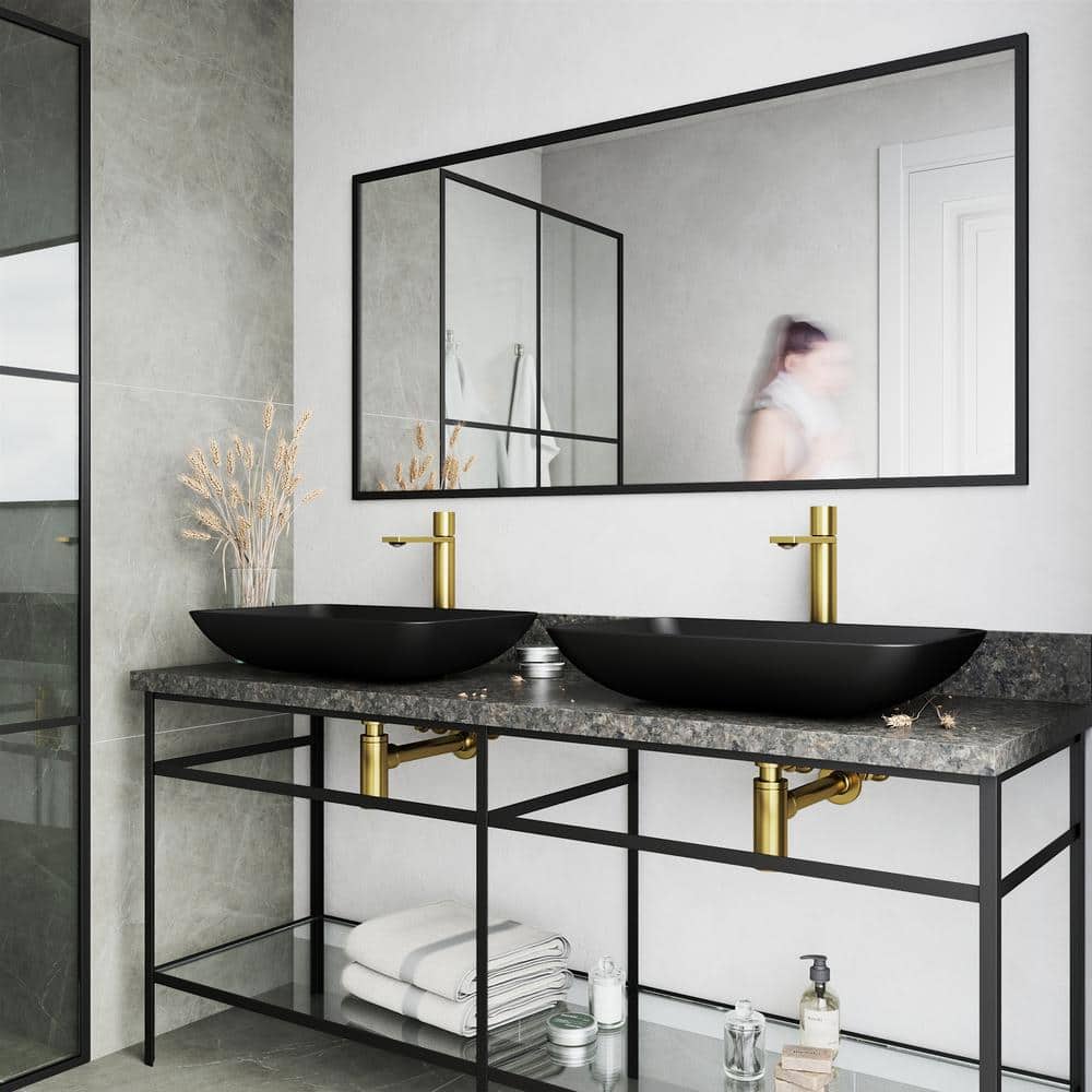 Gotham Matte Brushed Gold Single-Handle Vessel Bathroom Faucet