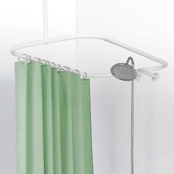 Aluminum Hoop Shaped Shower Rod, Can You Use A Curtain Rod As Shower Head