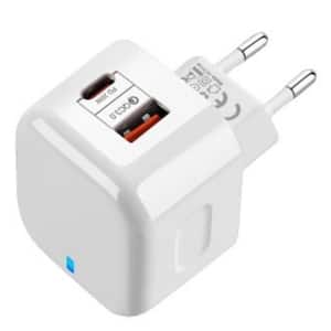 PD Fast Charge Android European Standard Charging Head 20-Watt Dual-Port USB - Type-C Charging Port for Mobile Phone