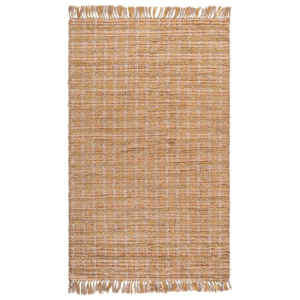 Cape Cod 5 ft. x 8 ft. Gold/Natural Plaid Area Rug