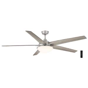 Belvoy 70 in. Indoor Brushed Nickel DC Motor Ceiling Fan with Adjustable White Integrated LED with Remote Included