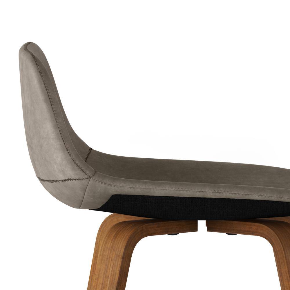 Randolph Distressed Grey Faux Leather Counter Height Stools, Set of 2