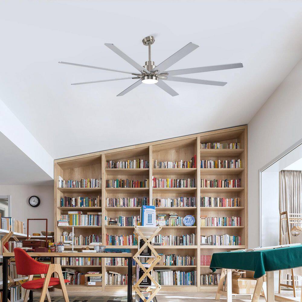 84 in. Brushed Nickel 8-Blade Ceiling Fan with Dimmable LED Light, Reversible DC Motor and Remote Control price history on PriceWatchPro