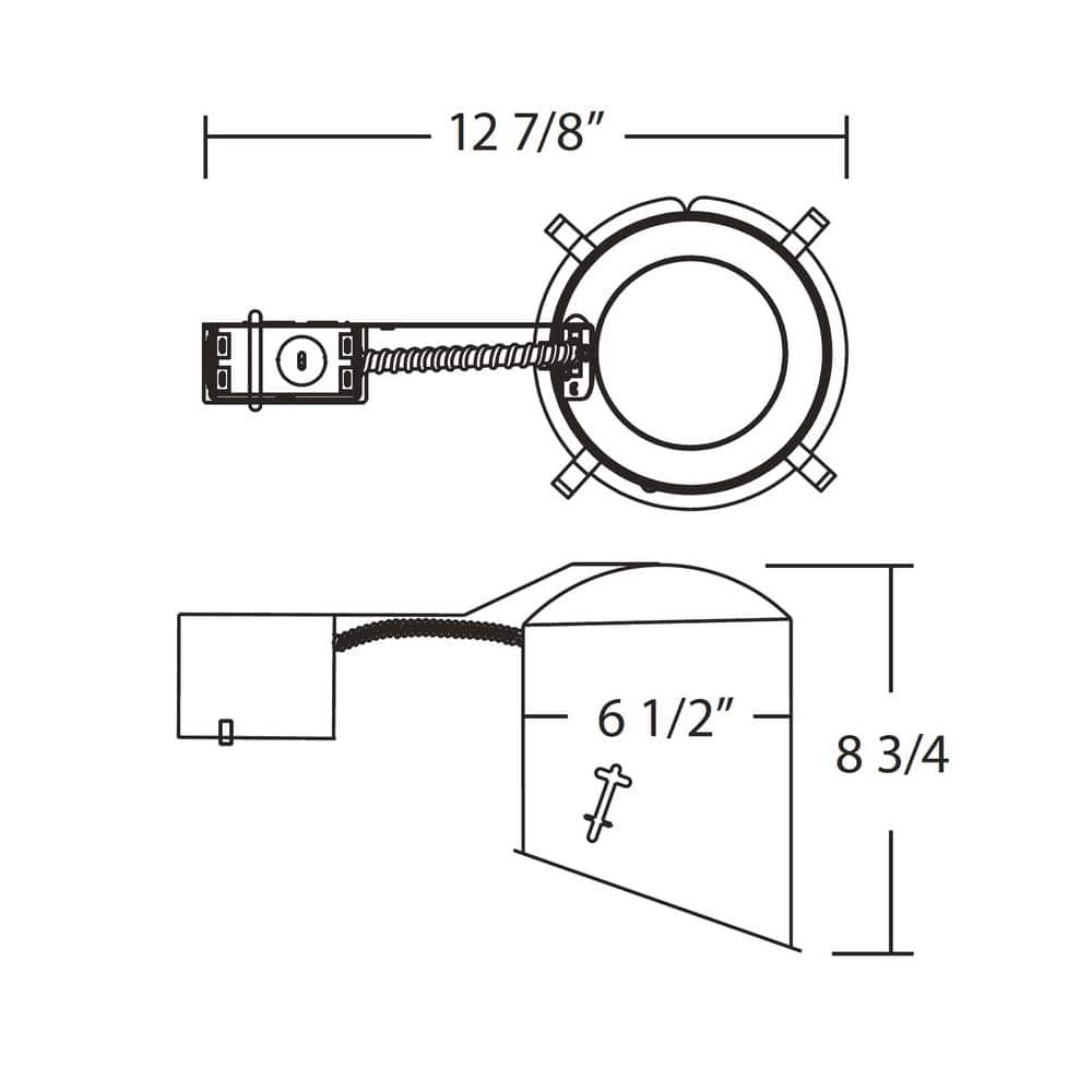 6-Inch Grey Aluminum IC Rated Sloped Recessed Lighting Housing
