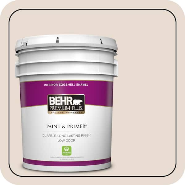 BEHR PREMIUM PLUS 5 gal. #PWN-62 Tuscan Beige Eggshell Enamel Low Odor Interior Paint & Primer