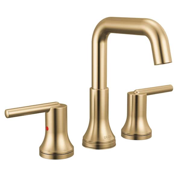 Trinsic Gold 8 in. Widespread Double Handle Bathroom Faucet in Champagne Bronze