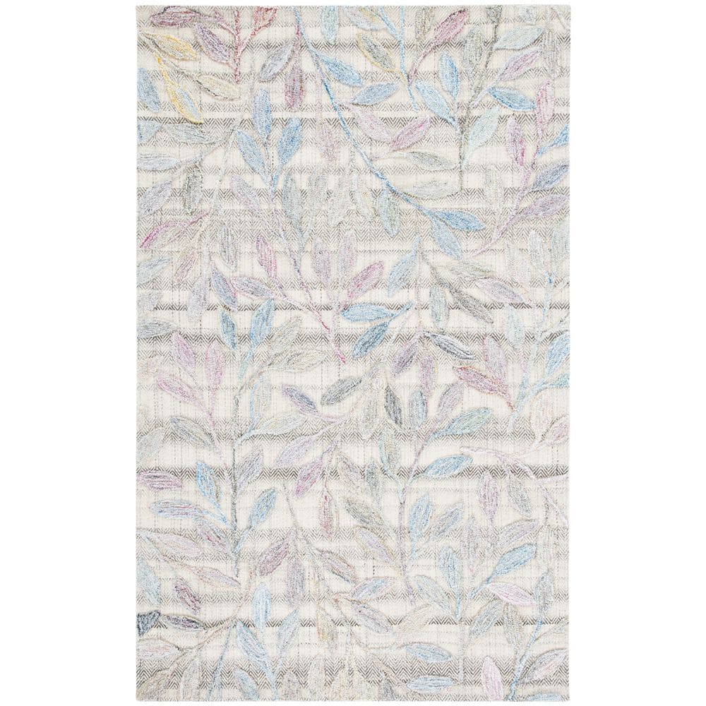 Southampton 4 ft. x 6 ft. Purple/Blue Leaves High-Low Area Rug price history on PriceWatchPro