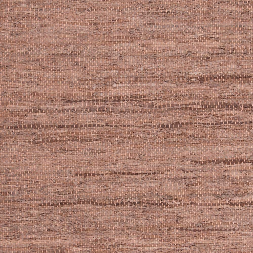 Handmade Gray and Brown Cowhide Leather Rug, 5x8 Feet
