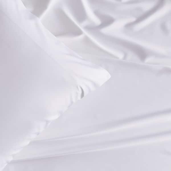 Company Cotton Rayon Made From Bamboo Blue Horizon 300-Thread Count Sateen King/Cal King Flat Sheet