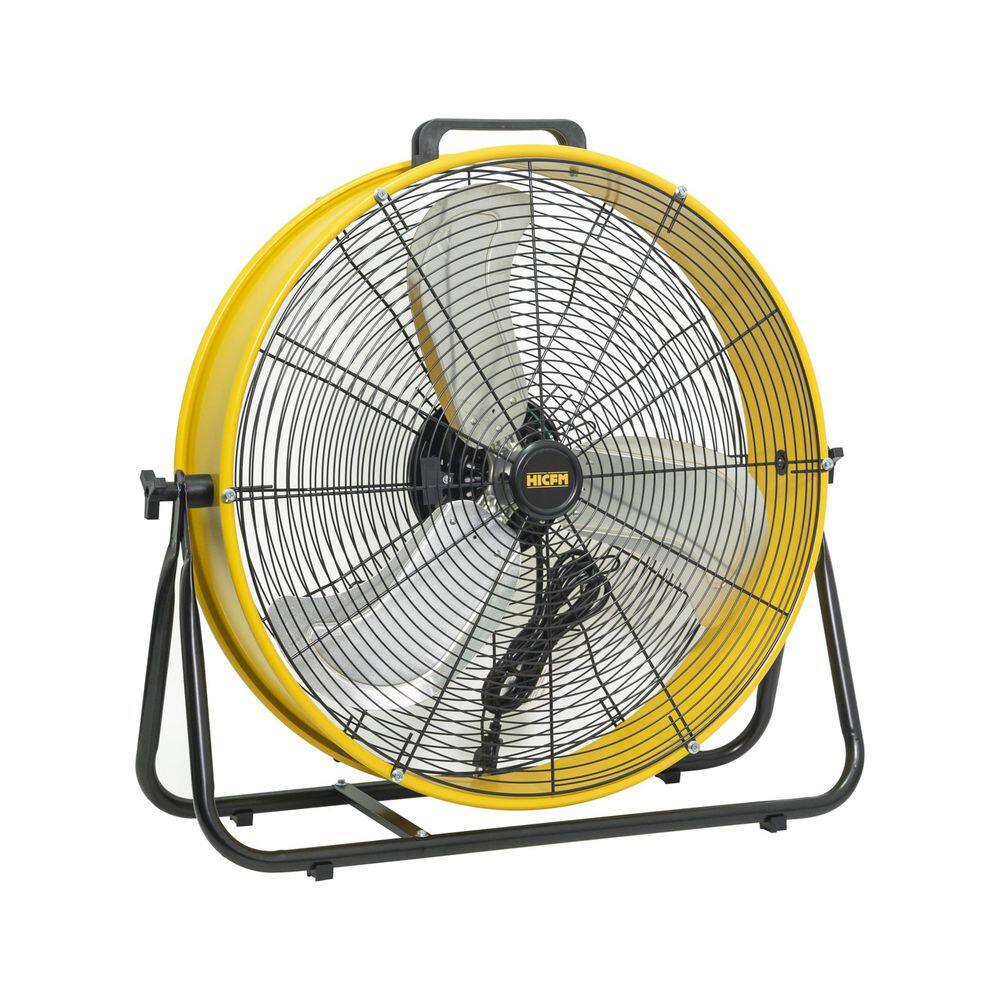 HICFM 24 in. Yellow 8300 CFM High Velocity Industrial Drum Fan with 3-Speed, 1/3 HP Powerful Motor for Warehouse, Garage price history on PriceWatchPro