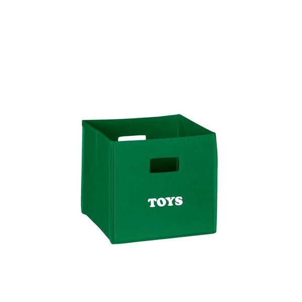 RiverRidge Home 10.5 in. x 10 in. Folding Toys Storage Bin in Green