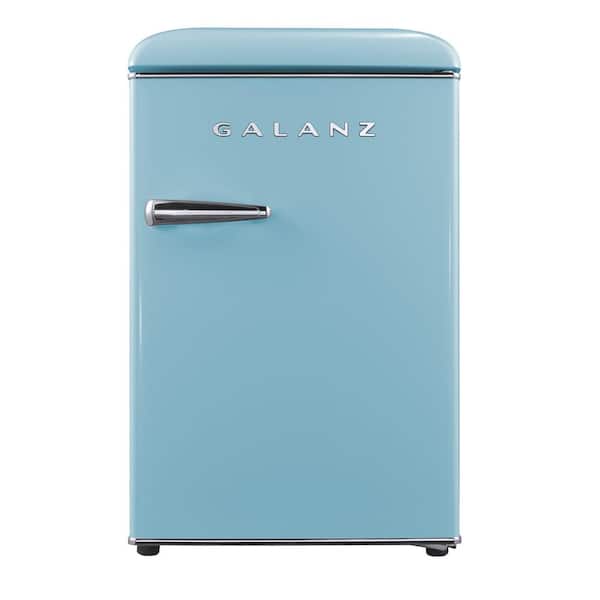 Galanz 2.5 cu. ft. Retro Mini Fridge in Bebop Blue with Chiller GLR25MBER10  - The Home Depot