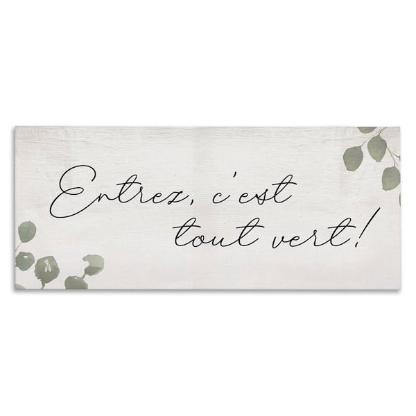 Stupell Industries Come In it's Green Phrase by Daphne Polselli Unframed Nature Graphic Art Print 10 in. x 24 in.