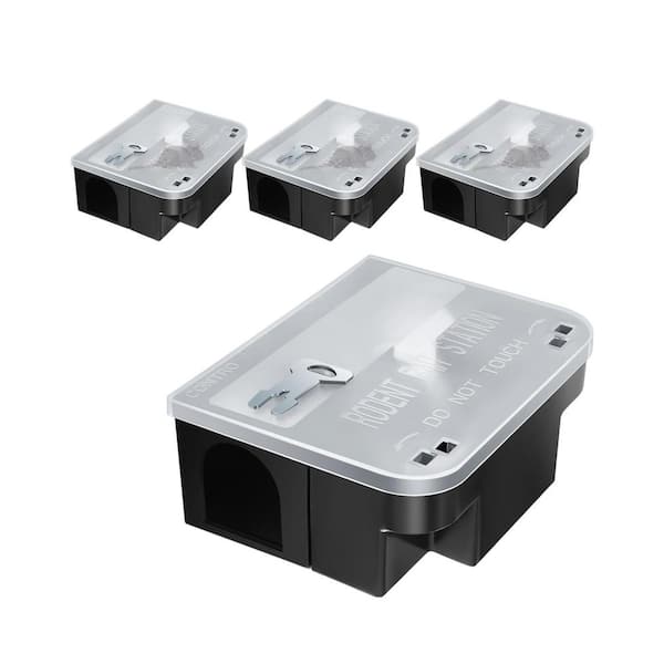 .N/A Indoor/Outdoor Mice Bait Station w Key Reusable Rodent Trap Bait ...