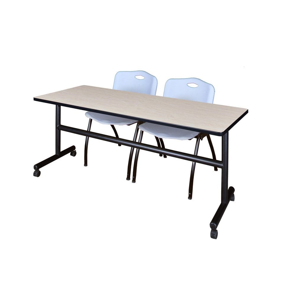 Regency Kobe 72 in x 30 in. Maple Flip-Top Training Nesting Table