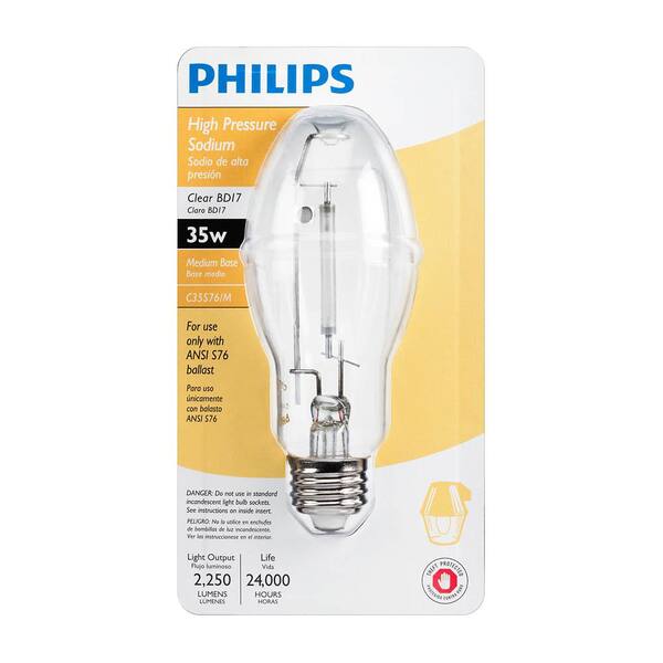 NOS Philips 35 Watt Ceramalux High Pressure Sodium Light Bulb 035s76/d/m HS35M for sale online 