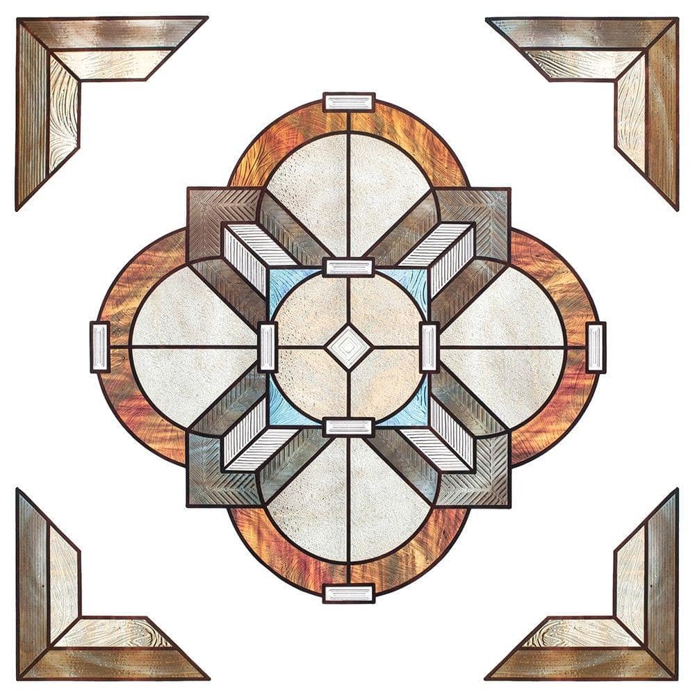 12" x 12" Amber Stained Glass Window Film