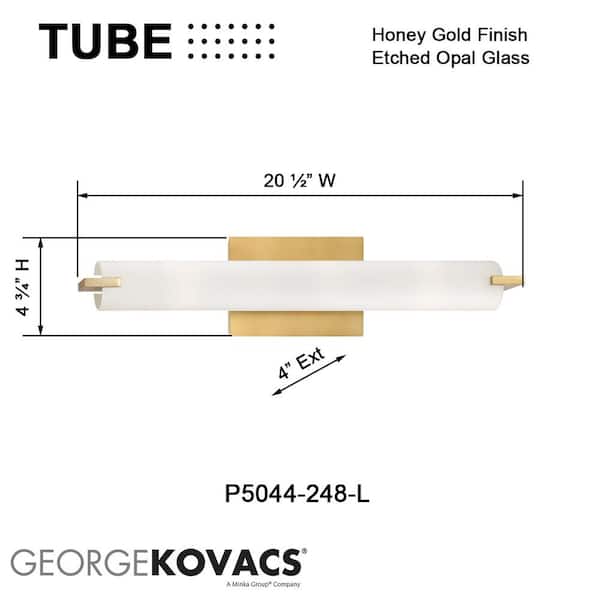 Tube 100-Watt Equivalence Chrome Integrated LED Bath Light Tube 100-Watt Equivalence Chrome Integrated LED Bath Light