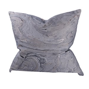 Gray, Gold 2.6 in. x 21.7 in. Throw Pillow