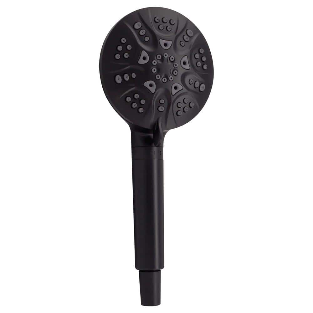 Westbrass 6-Spray Wall Mount Filtered Handheld Shower Head 1.8 GPM in Matte Black