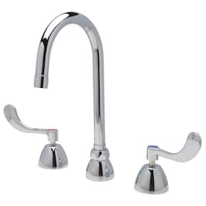 AquaSpec Widespread Gooseneck Faucet with 5-3/8 in. Spout in Chrome