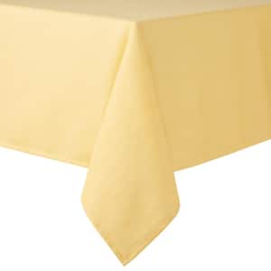 Margarita 60 in. W x 84 in. L Sunflower Yellow Textured Cotton Tablecloth