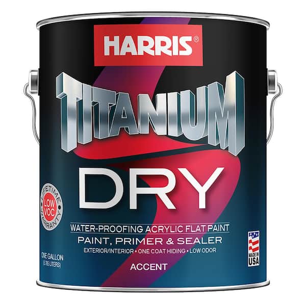 Harris Titanium 1 gal. Dry Flat Hydrophobic Coating Exterior/Interior Accent Base with Primer
