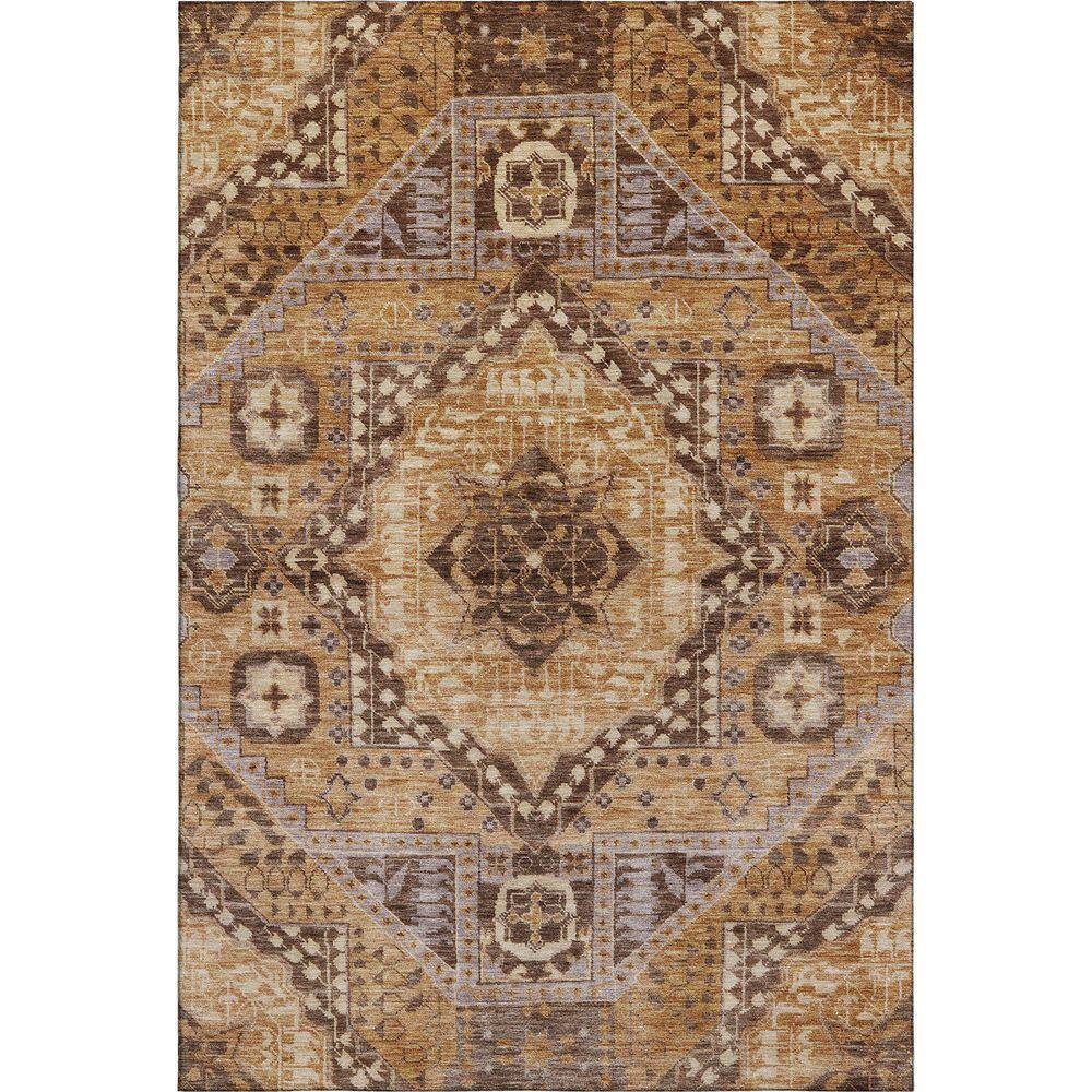 Addison Rugs Mayfield Premium Machine Washable Abstract AMF1924 Copper ...