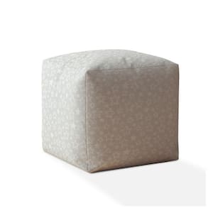 Charlie Grey Cotton Square Pouf Cover Only