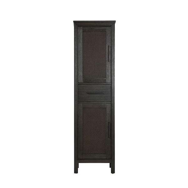 20 in. W x 18 in. D x 72 in. H Brown Freestanding Linen Cabinet