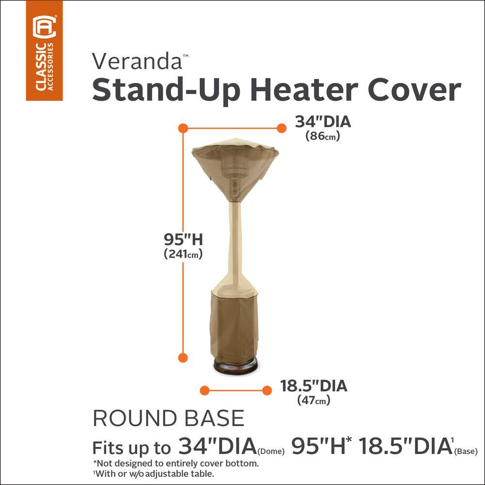 Veranda Water-Resistant Beige and Brown Patio Heater Cover