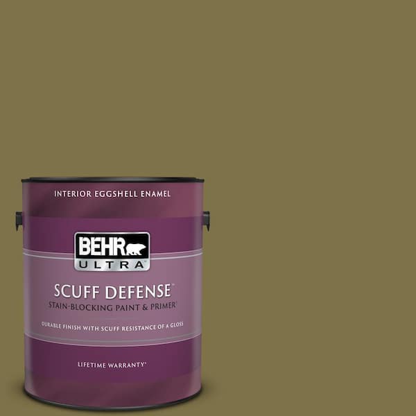 BEHR ULTRA 1 gal. #S330-7 Olive Shade Extra Durable Eggshell Enamel Interior Paint & Primer