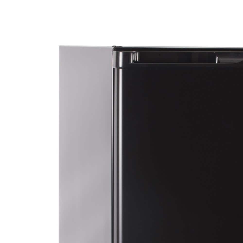 Black Compact Counter Depth Mini Fridge with Glass Shelves