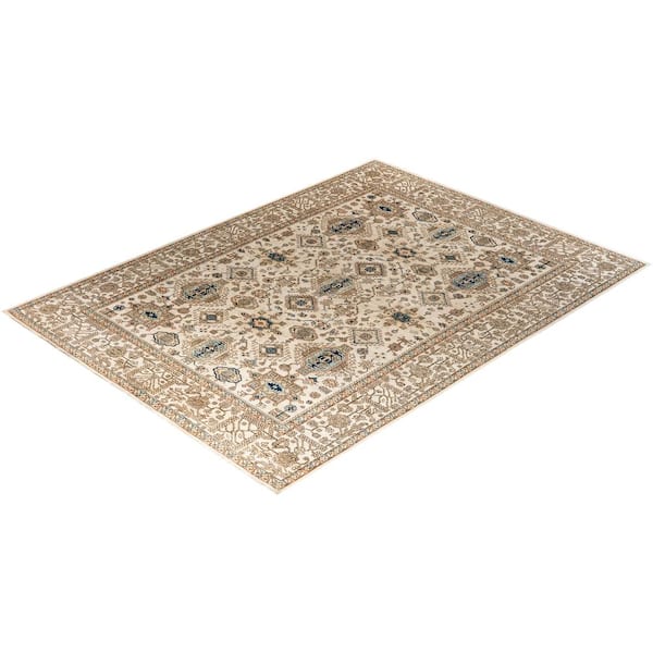 Serapi Beige 9 ft. x 12 ft. Tribal Wool Indoor Area Rug